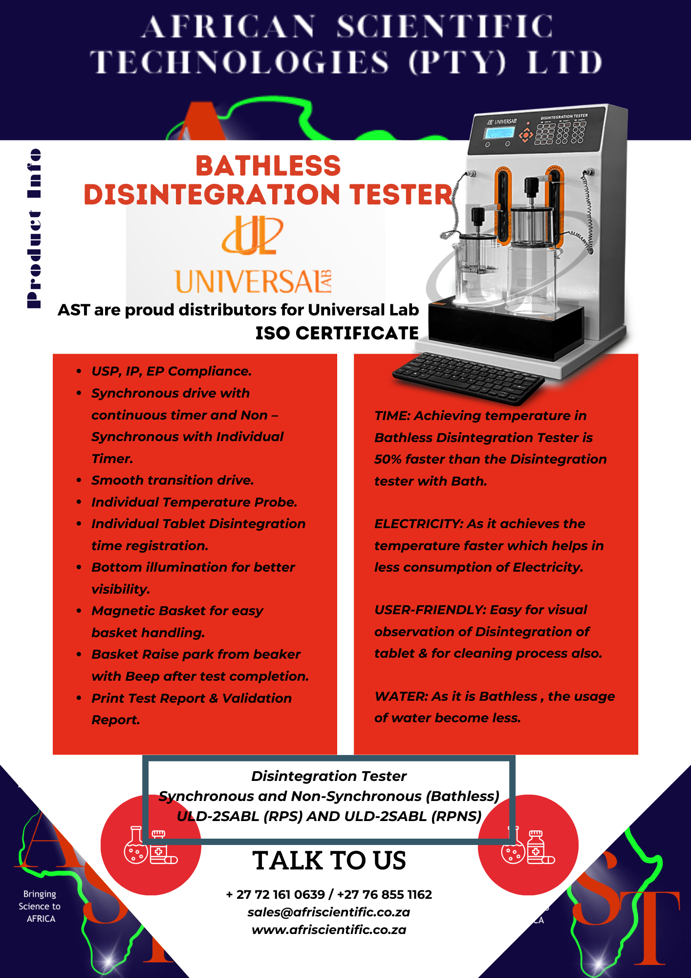 AST Bathless Disintegration Tester AST Bathless Disintegration Tester
