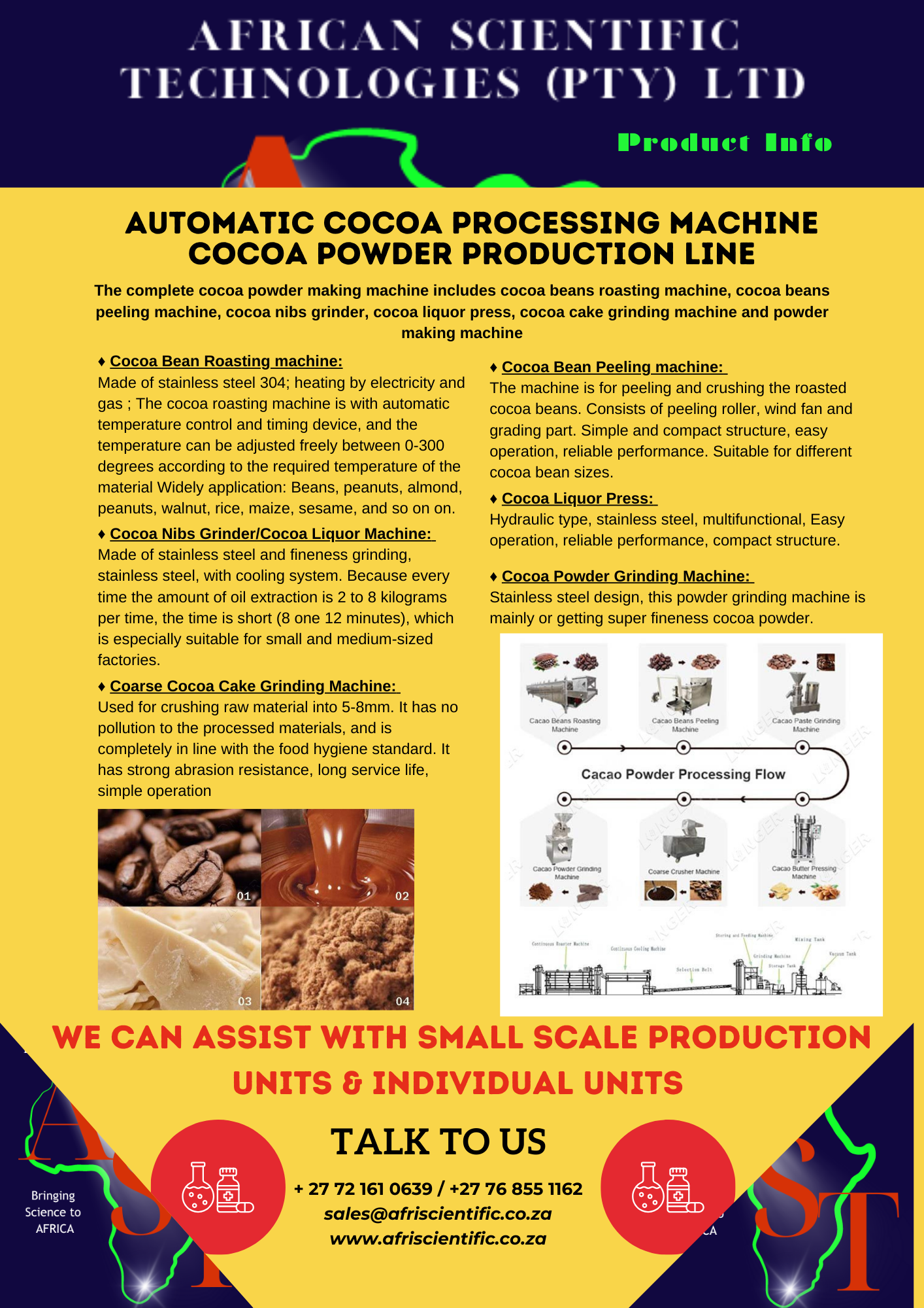 AST Cocoa Process Machines AST Cocoa Process Machines