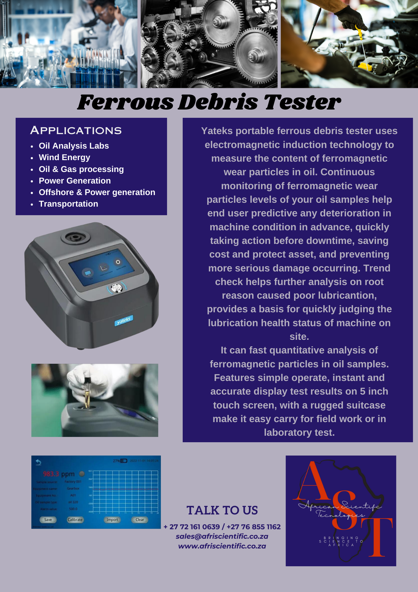 AST Ferrous Debris Tester AST Ferrous Debris Tester