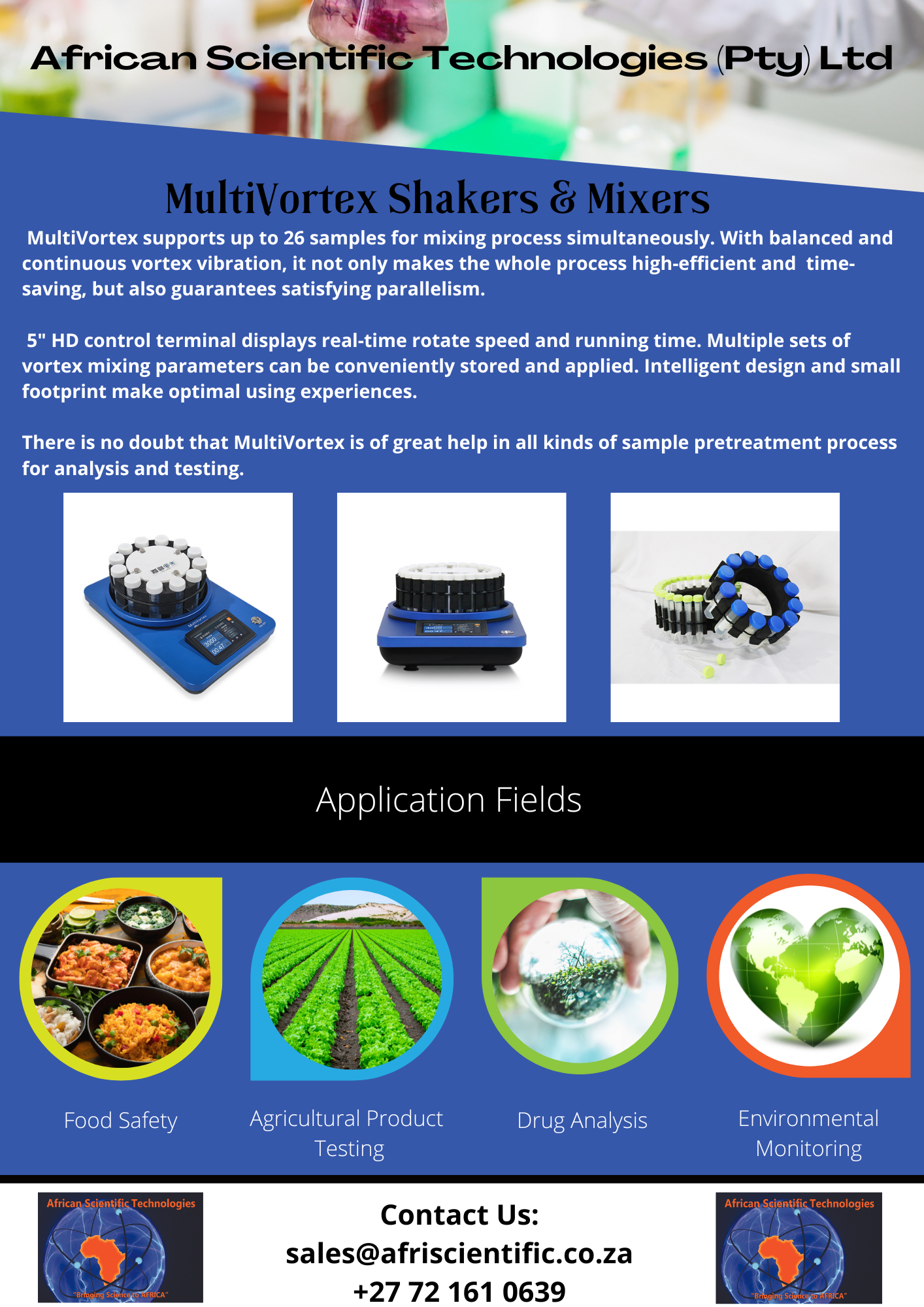 AST MultiVortex supports up to 26 samples AST MultiVortex supports up to 26 samples