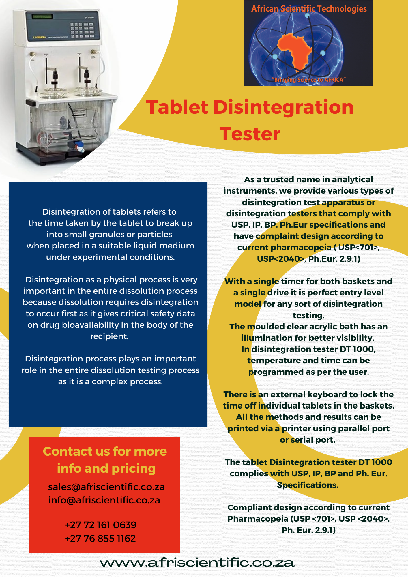 AST Tablet Disintegration Tester AST Tablet Disintegration Tester